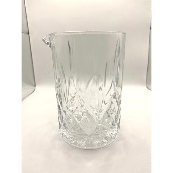 Viski Lead Free Crystal Pedestal Cocktail Mixing Glass - 4.2 x 3.65 x 5.5” NIB - Picture 1 of 13